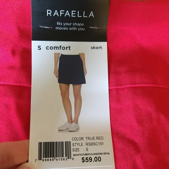 Red Rafaella Comfort Skort - Picture 3 of 4